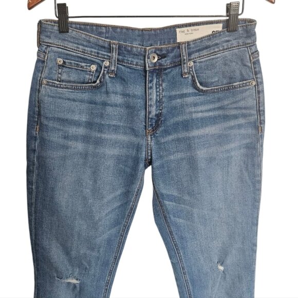 Rag & Bone Dre Low rise Distressed Boyfriend Jeans Size 27 - Picture 3 of 9
